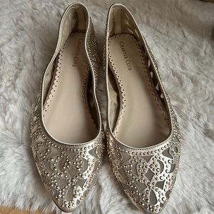 Charter club platinum gold flat shoe-Gently used only twice